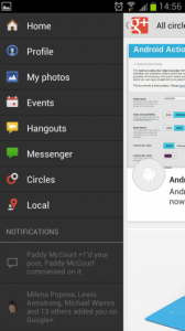 Google+ Sliding Drawer Google+ Sliding Drawer